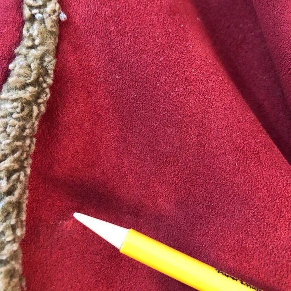 Women’s LL Bean SZ L Regular Winter Faux Sherpa Micro Faux Soft Suede Style Coat - Picture 14 of 15